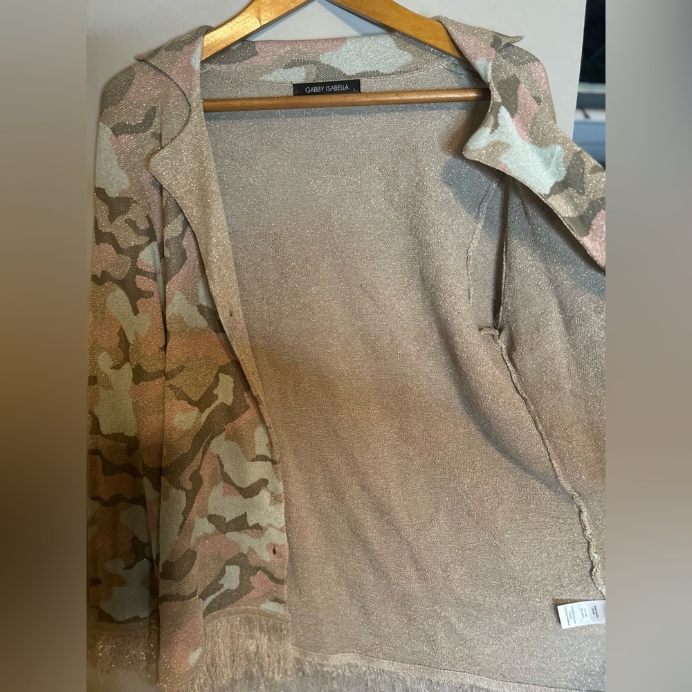 Knit cardigan with fringe - Picture 12 of 14